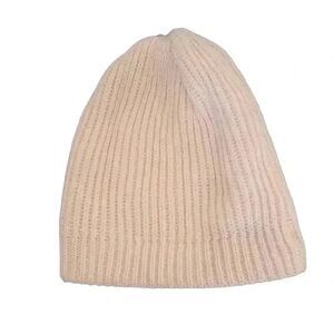 D&Y Women's Pale Pink Acrylic Cable Knit Cuffed or Slouchy Beanie